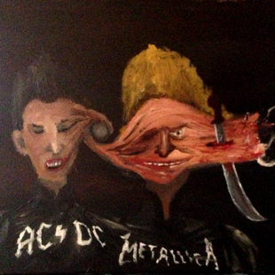 "Beavis and Butthead as cenobites" (commisioned work for private collection,June 2014)
