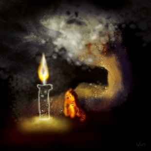 Lampy and the very curios Tigry (digital drawng, August 2015)