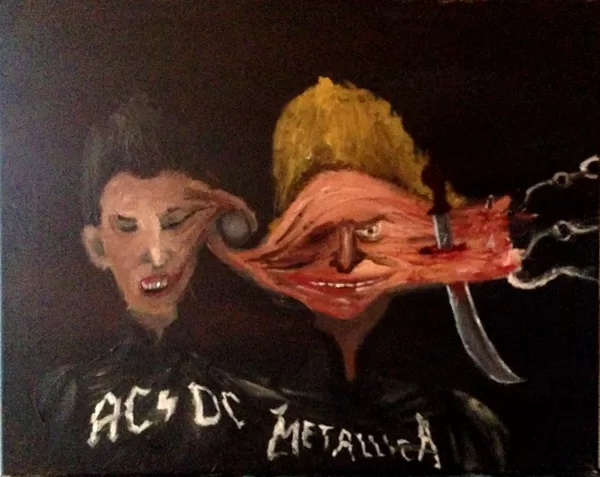 "Beavis and Butthead as cenobites" (commisioned work for private collection,June 2014)